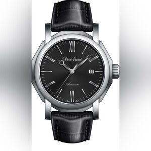 Pierre Laurent Swiss Made Automatic Heirloom Silver and Black Watch